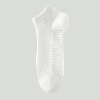 Chaussettes fines et respirantes en maille de couleur unie (8 paires)