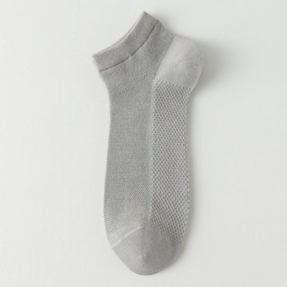 Chaussettes fines et respirantes en maille de couleur unie (8 paires)