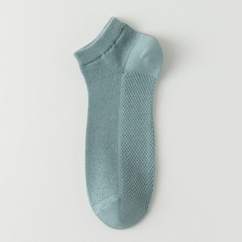 Chaussettes fines et respirantes en maille de couleur unie (8 paires) - Vert - EU39-44 (US6-10) - image 14