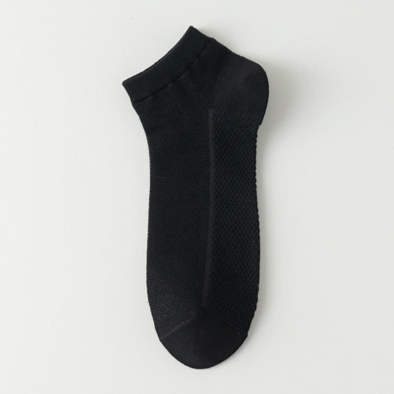 Chaussettes fines et respirantes en maille de couleur unie (8 paires) - Noir - EU39-44 (US6-10) - image 18