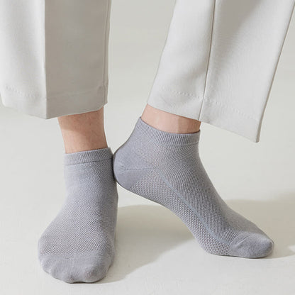 Chaussettes fines et respirantes en maille de couleur unie (8 paires) - image 7