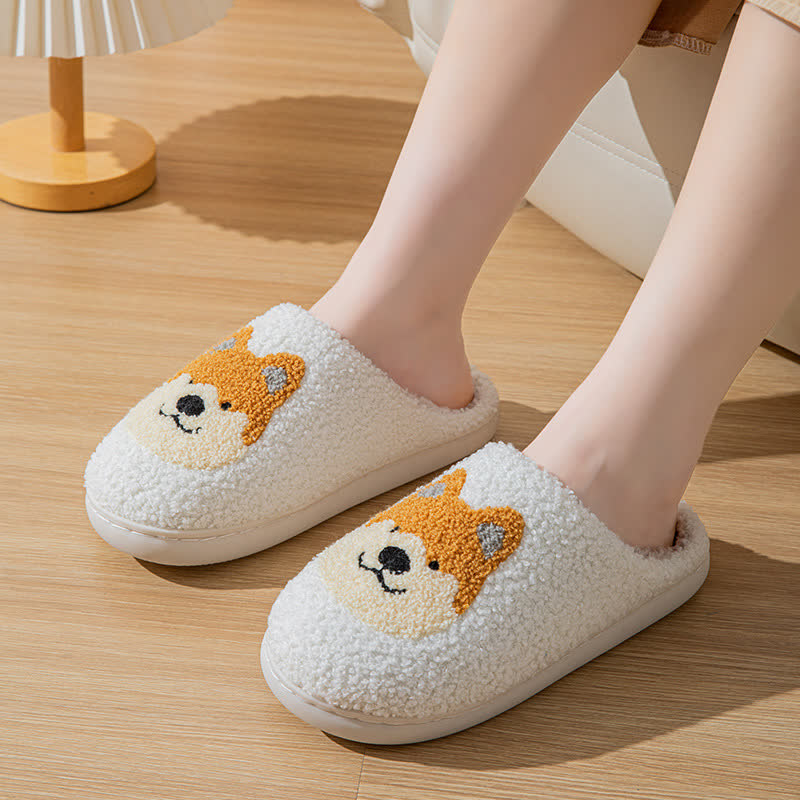 Chaussons moelleux en forme de chien de dessin animé - image 0