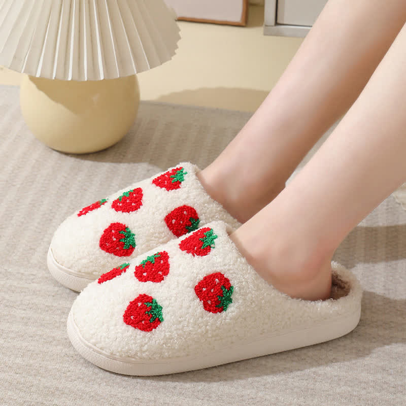 Chaussons moelleux à imprimé fruits de dessin animé - image 1