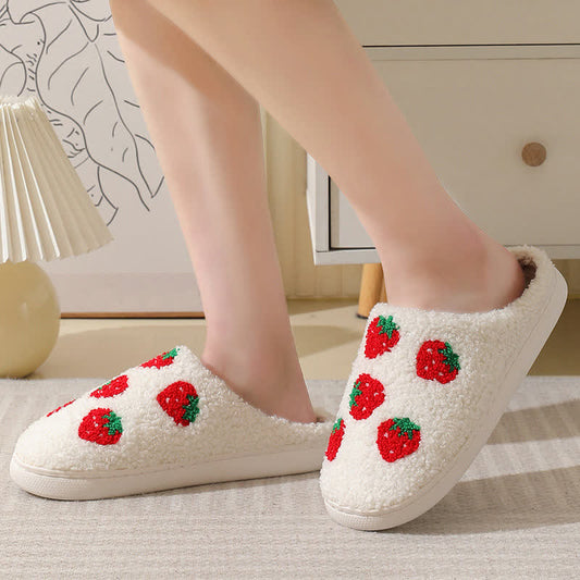 Chaussons moelleux à imprimé fruits de dessin animé - image 1