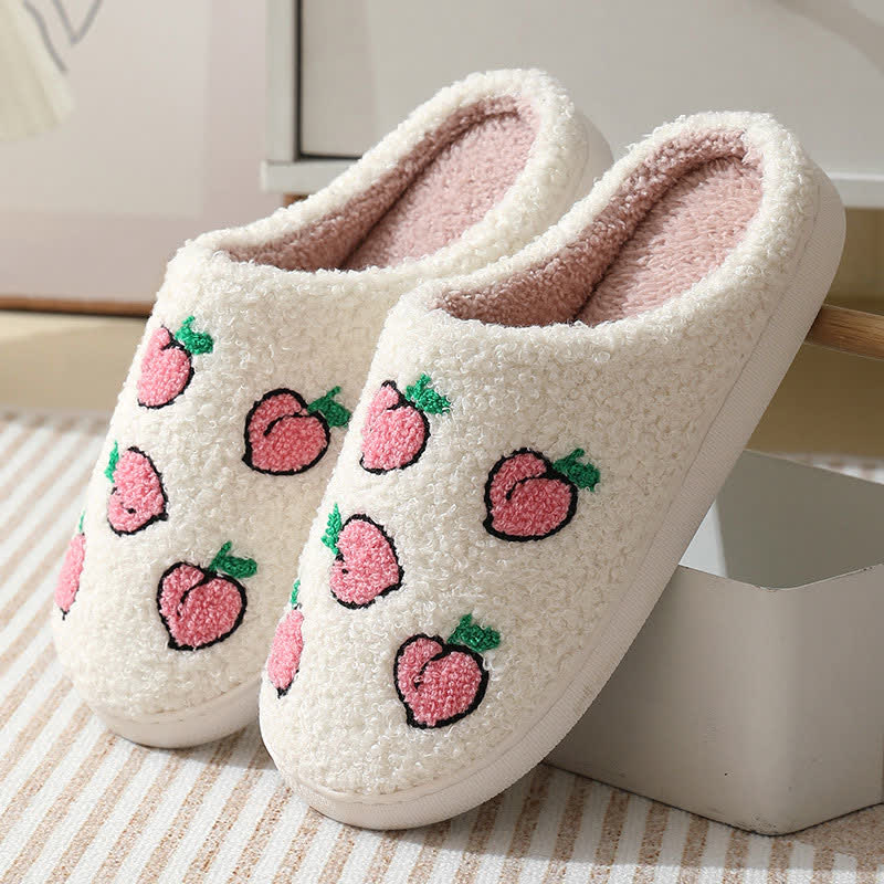 Chaussons moelleux à imprimé fruits de dessin animé - Pêche - EU43-44 (US9-10) - image 9
