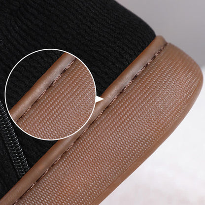 Chaussons chauds à fermeture éclair de grande taille, couleur unie - image 5