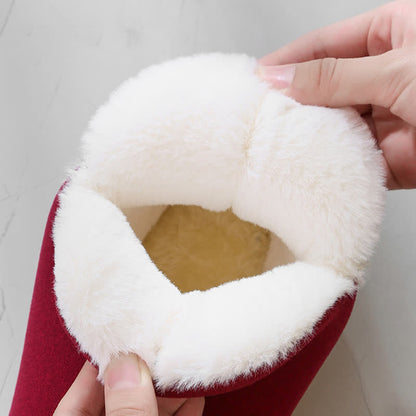 Chaussons chauds à tige haute de couleur unie - image 9