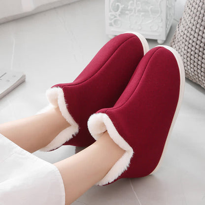 Chaussons chauds à tige haute de couleur unie - image 7