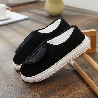 Chaussons chauds antidérapants à velcro grande taille - Noir - EU46-47 (US12-12.5) - image 10