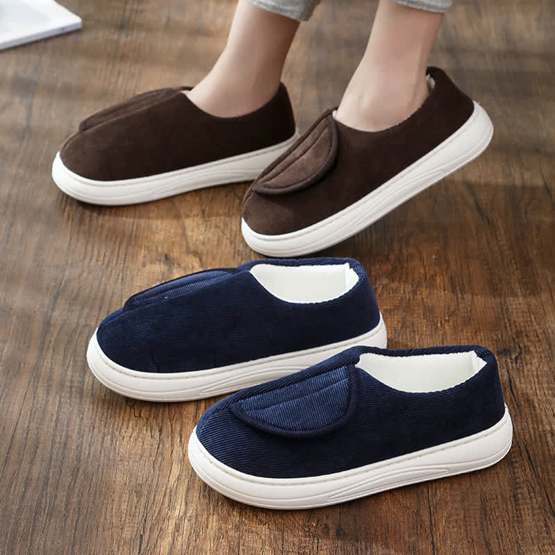 Chaussons chauds antidérapants à velcro grande taille - image 2