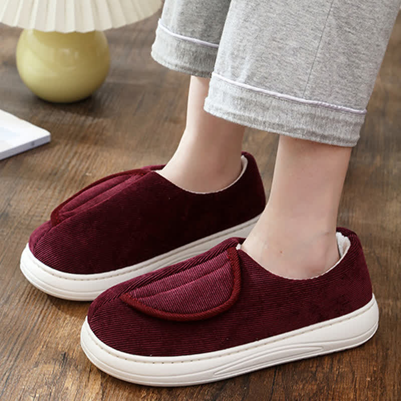 Chaussons chauds antidérapants à velcro grande taille - image 5