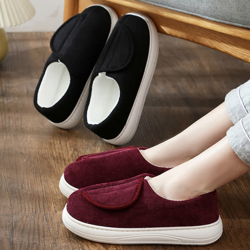 Chaussons chauds antidérapants à velcro grande taille - image 1