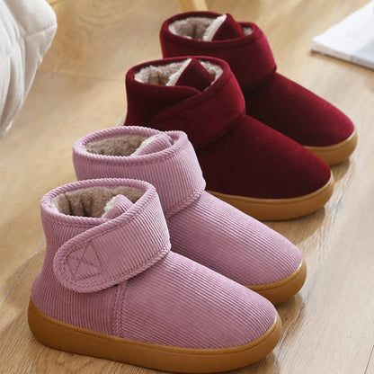 Chaussons d'intérieur chauds à tige haute et velcro - image 3