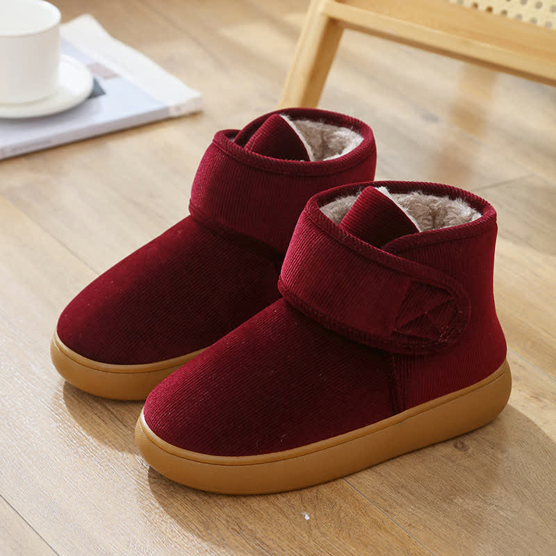 Chaussons d'intérieur chauds à tige haute et velcro - Vin - EU42-43 (US7-7.5) - image 13