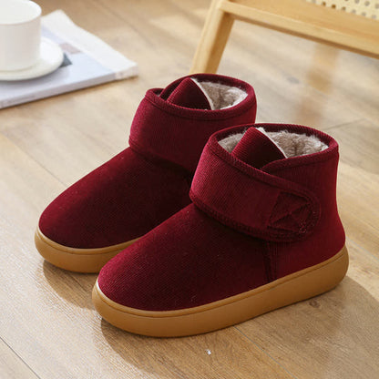 Chaussons d'intérieur chauds à tige haute et velcro - Vin - EU42-43 (US7-7.5) - image 13