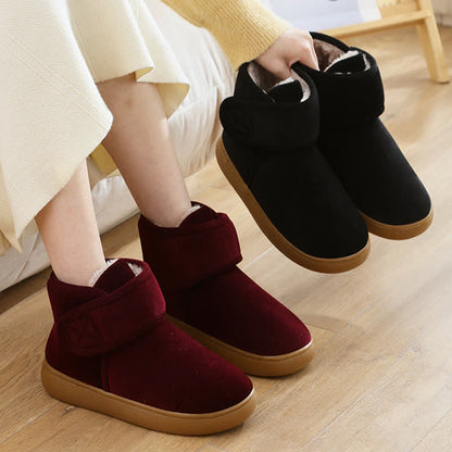 Chaussons d'intérieur chauds à tige haute et velcro - image 1