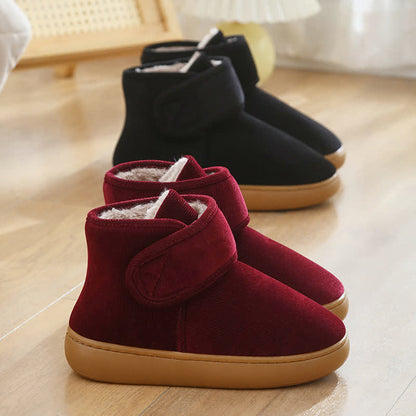 Chaussons d'intérieur chauds à tige haute et velcro - image 4