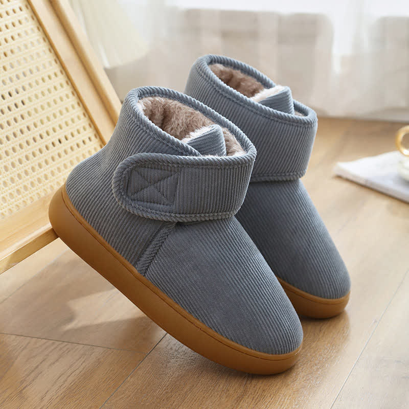 Chaussons d'intérieur chauds à tige haute et velcro - image 11