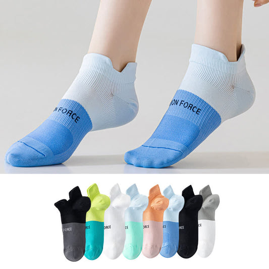 Chaussettes de compression à imprimé lettres et blocs de couleur (8 paires) - image 0