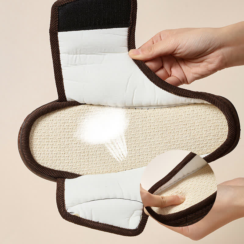 Chaussons antidérapants à velcro grande taille faciles à enfiler - image 10