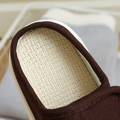 Chaussons en lin antidérapants à velcro réglables grande taille - image 8
