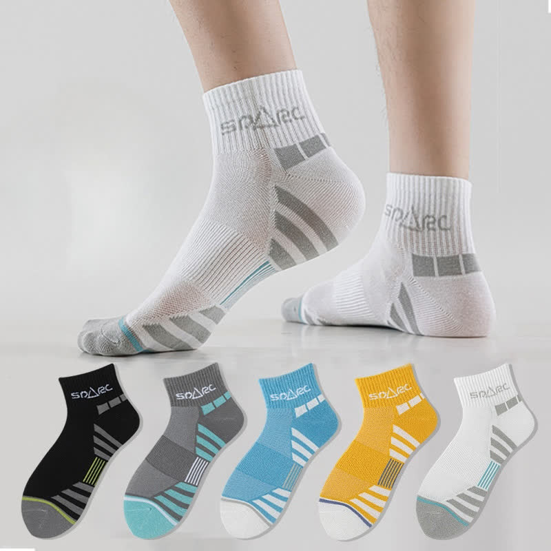 Chaussettes de compression à fines rayures en maille anti-transpiration (5 paires)