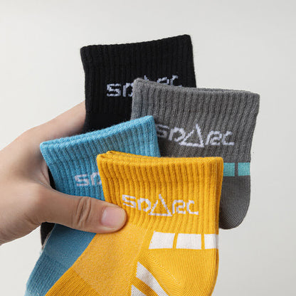 Chaussettes de compression à fines rayures en maille anti-transpiration (5 paires)