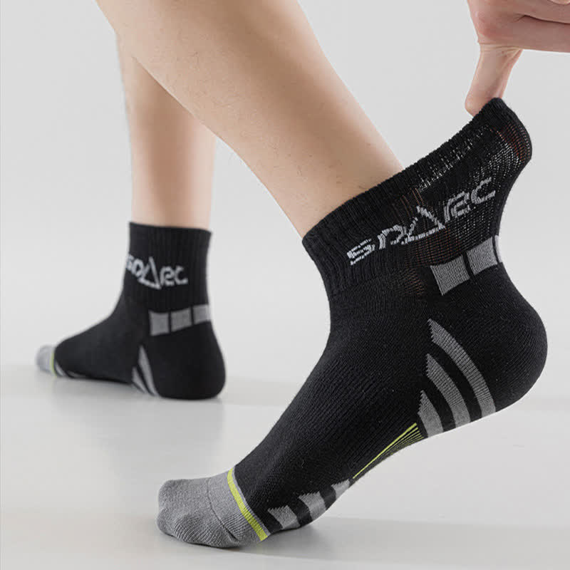 Chaussettes de compression à fines rayures en maille anti-transpiration (5 paires)