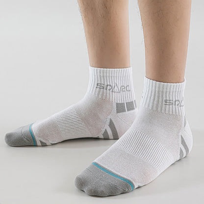 Chaussettes de compression à fines rayures en maille anti-transpiration (5 paires)