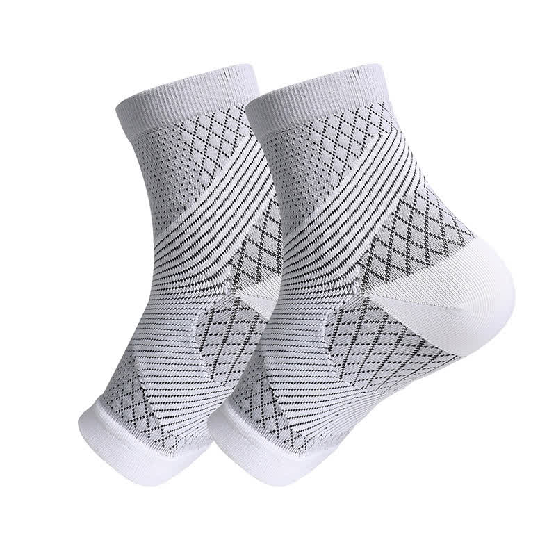 Chevillères de compression à haute élasticité pour cyclisme en extérieur (3 paires) - Blanc - L/XL - image 2