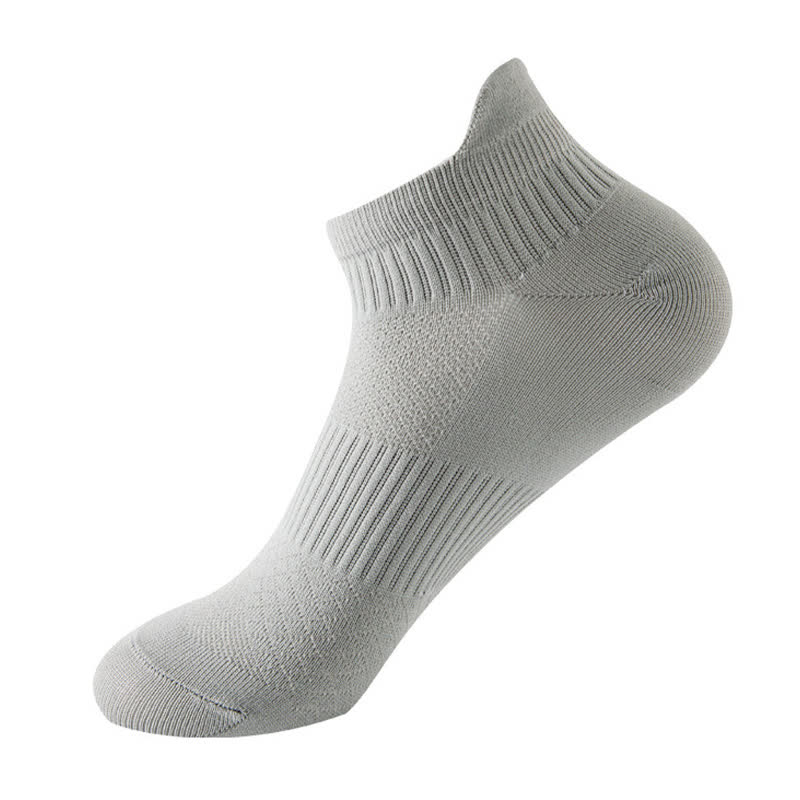 Chaussettes de compression de course à pied à séchage rapide de couleur unie (8 paires) - Gris - EU40-44 (US7-10) - image 13