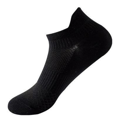 Chaussettes de compression de course à pied à séchage rapide de couleur unie (8 paires) - Noir - EU40-44 (US7-10) - image 15
