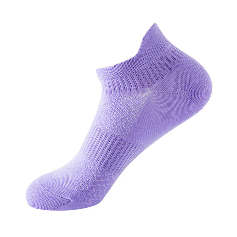 Chaussettes de compression de course à pied à séchage rapide de couleur unie (8 paires) - Violet - EU40-44 (US7-10) - image 9
