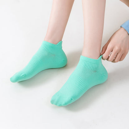 Chaussettes de compression de course à pied à séchage rapide de couleur unie (8 paires)