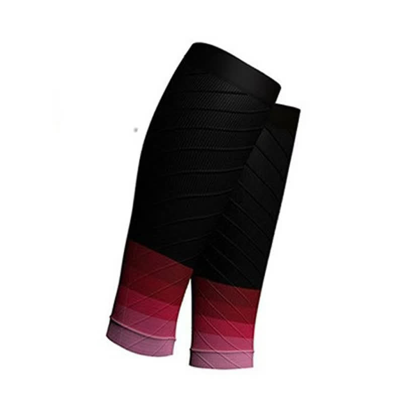Manchons de compression élastiques à dégradé de couleurs pour mollets (3 paires) - Rouge - Taille unique - image 1