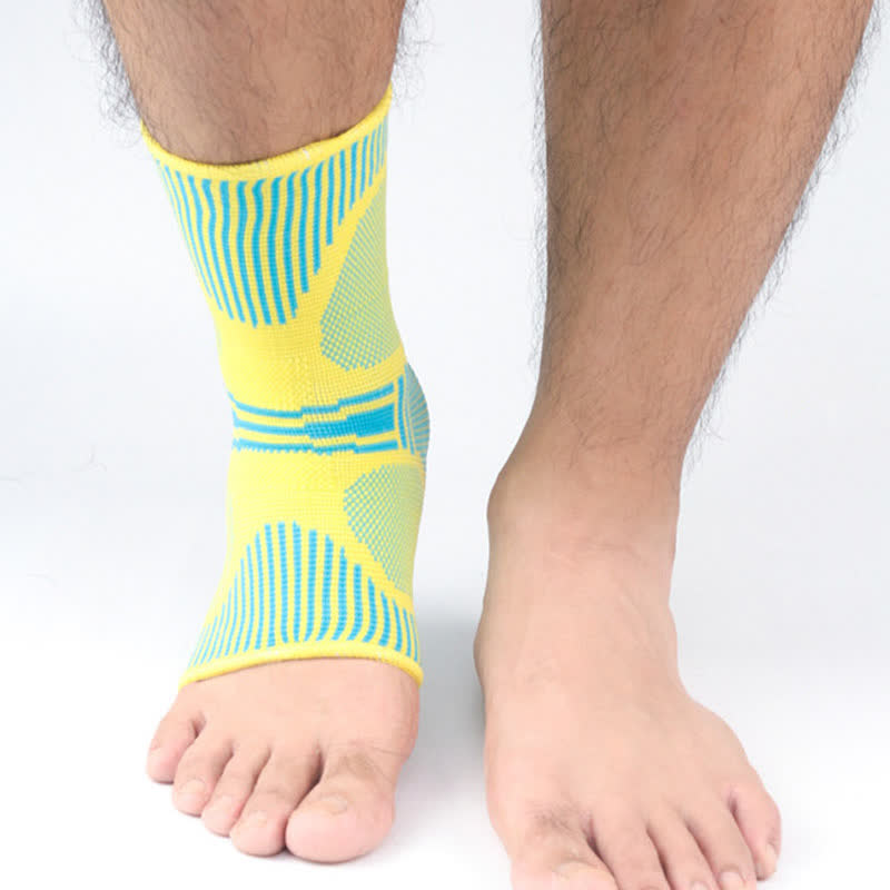 Chevillères de sport respirantes en tricot - Jaune - XL - image 5