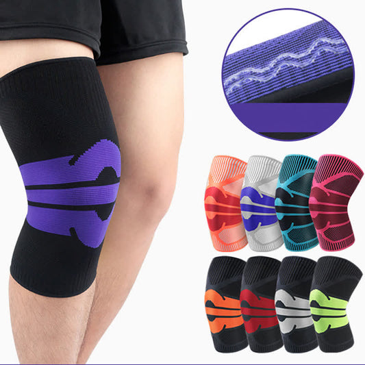 Genouillères de compression respirantes tricotées pour le sport