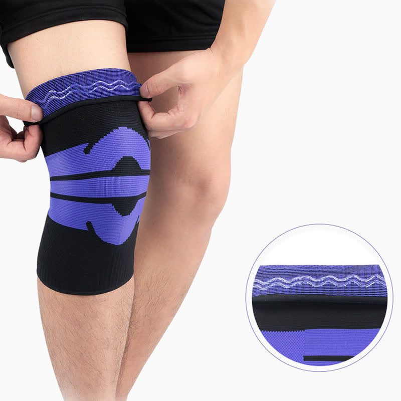 Genouillères de compression respirantes tricotées pour le sport