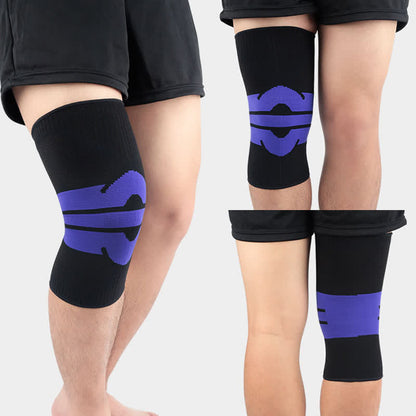 Genouillères de compression respirantes tricotées pour le sport - Violet - XL - image 4
