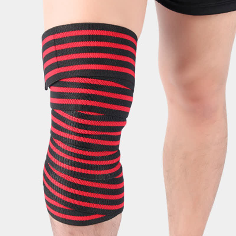 Genouillères de sport réglables à bande élastique - Rouge - Taille unique - image 3