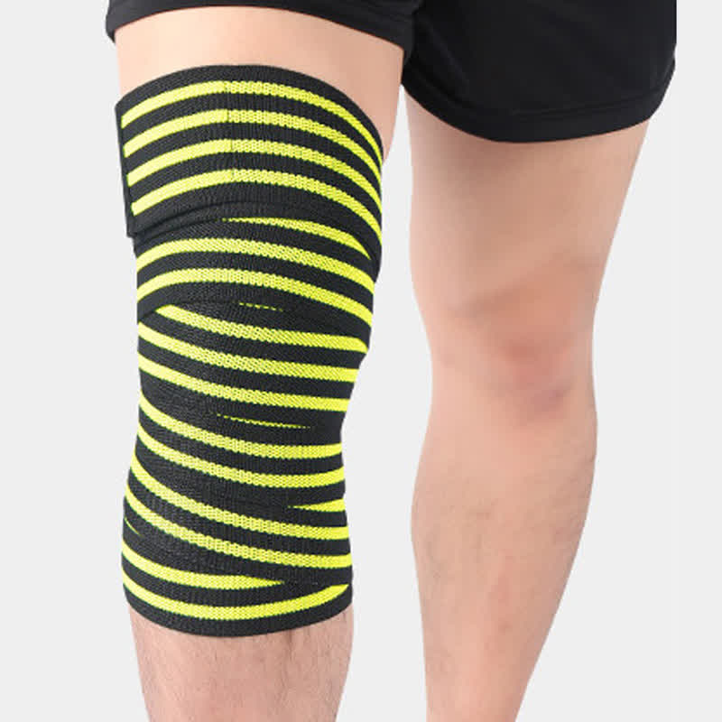 Genouillères de sport réglables à bande élastique - Jaune - Taille unique - image 15