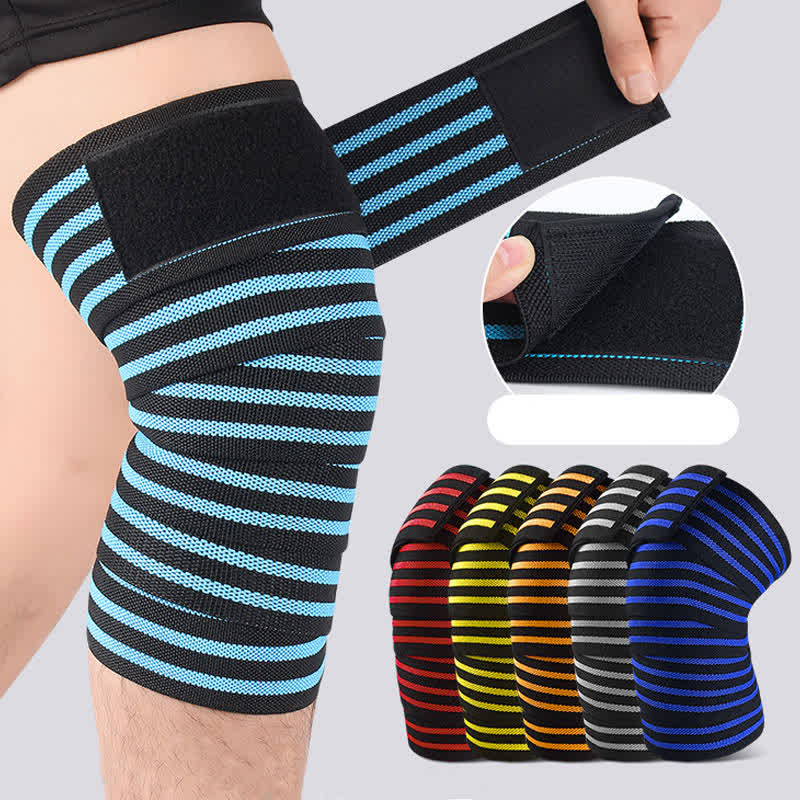 Genouillères de sport réglables à bande élastique