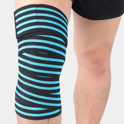 Genouillères de sport réglables à bande élastique - Bleu ciel - Taille unique - image 12