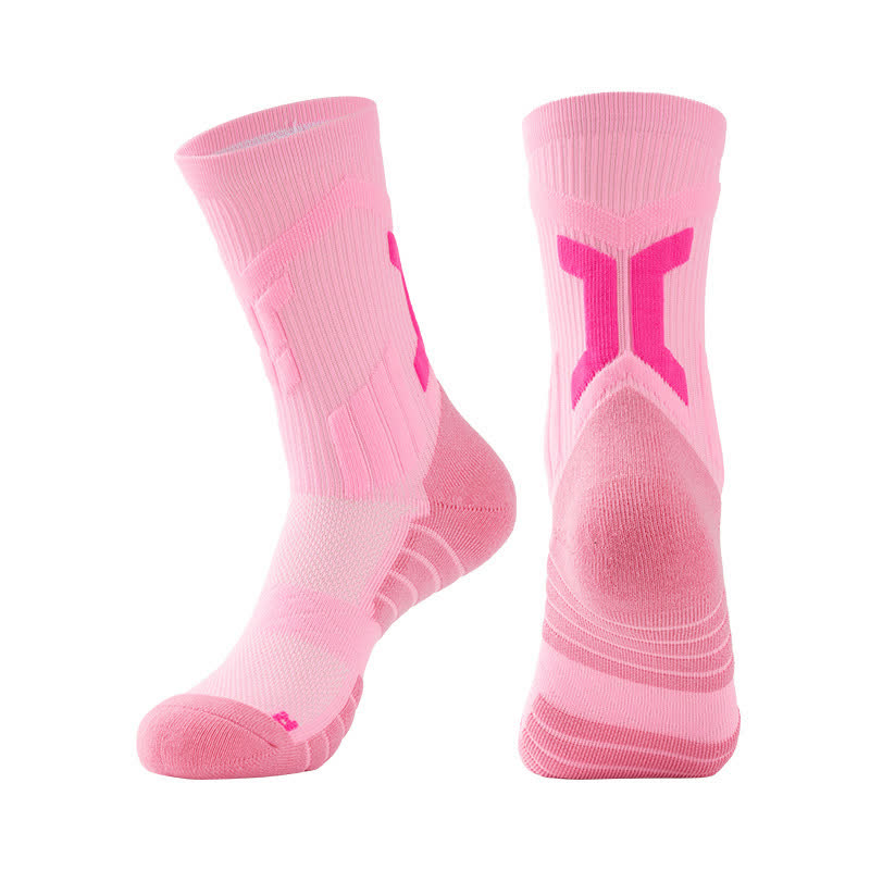 Chaussettes de sport respirantes à compression (5 paires) - Rose - EU40-45 (US7-11) - image 7