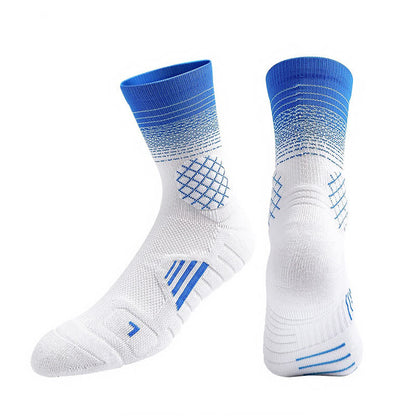 Chaussettes de compression Gradient Sports Quarter (7 paires) - Blanc et bleu clair - EU37-45 (US4-11) - image 5
