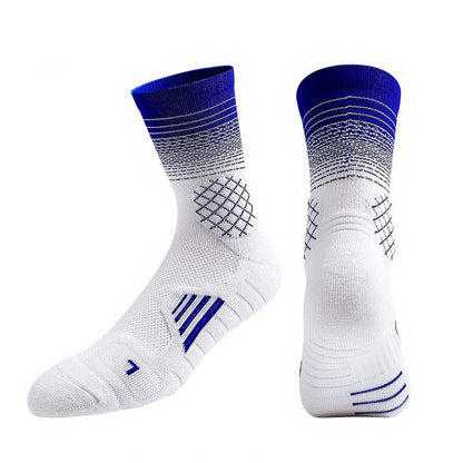 Chaussettes de compression Gradient Sports Quarter (7 paires) - Blanc et bleu foncé - EU37-45 (US4-11) - image 7