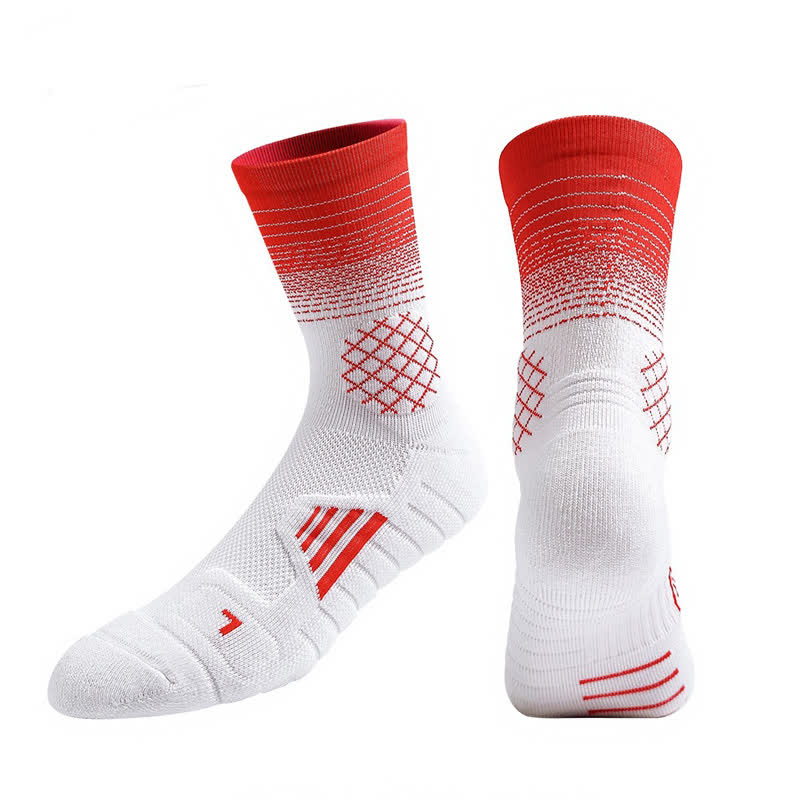 Chaussettes de compression Gradient Sports Quarter (7 paires) - Blanc et rouge - EU37-45 (US4-11) - image 9