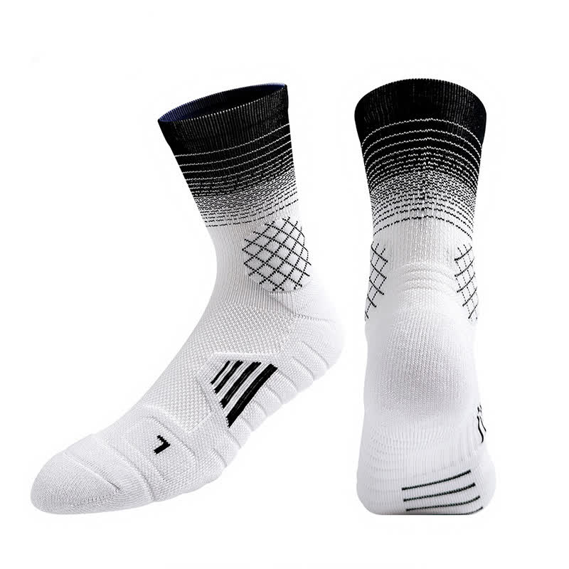 Chaussettes de compression Gradient Sports Quarter (7 paires) - Blanc et noir - EU37-45 (US4-11) - image 10