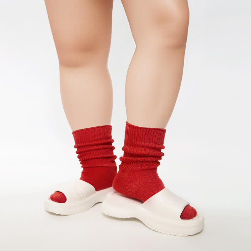 Chaussettes mi-mollet respirantes en maille grande taille