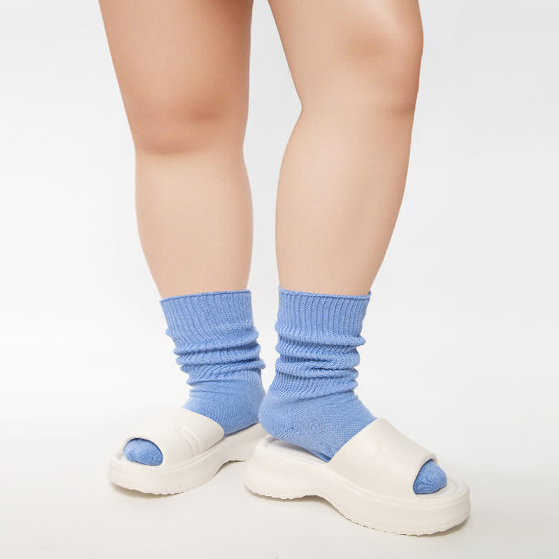 Chaussettes mi-mollet respirantes en maille grande taille